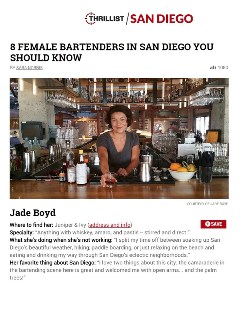 8 Female Bartenders in San Diego You Should Know Juniper & Ivy